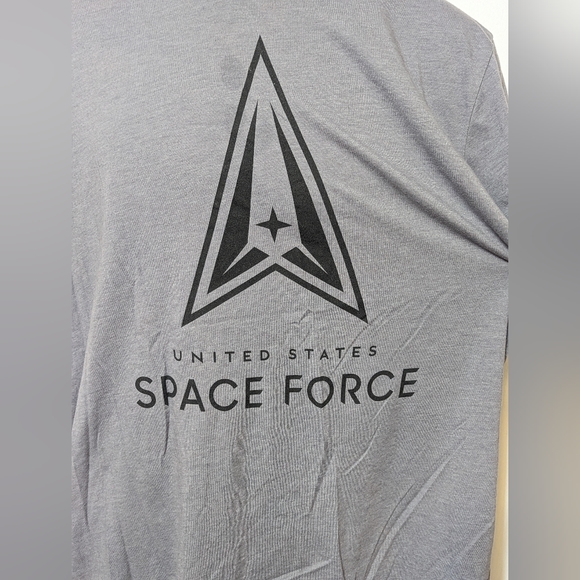 Men's The Shop US Space Force Military Logo T-shirt Gray Size XL - Picture 5 of 6